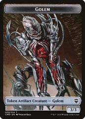 Golem // Rock Double-Sided Token [Commander Legends Tokens] | Boutique FDB TCG