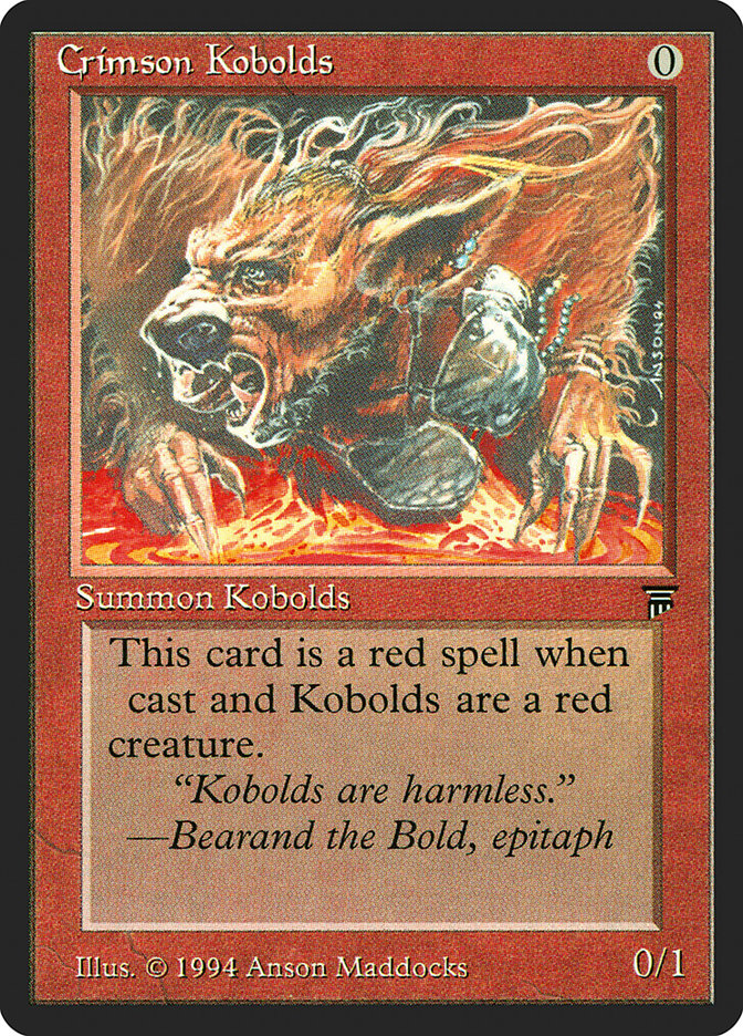 Crimson Kobolds [Legends] | Boutique FDB TCG