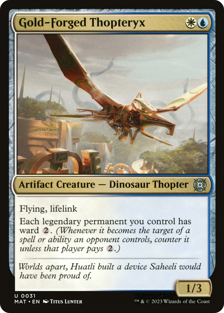 Gold-Forged Thopteryx [March of the Machine: The Aftermath] | Boutique FDB TCG