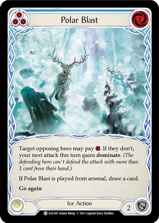 Polar Blast (Blue) [ELE168] (Tales of Aria)  1st Edition Rainbow Foil | Boutique FDB TCG