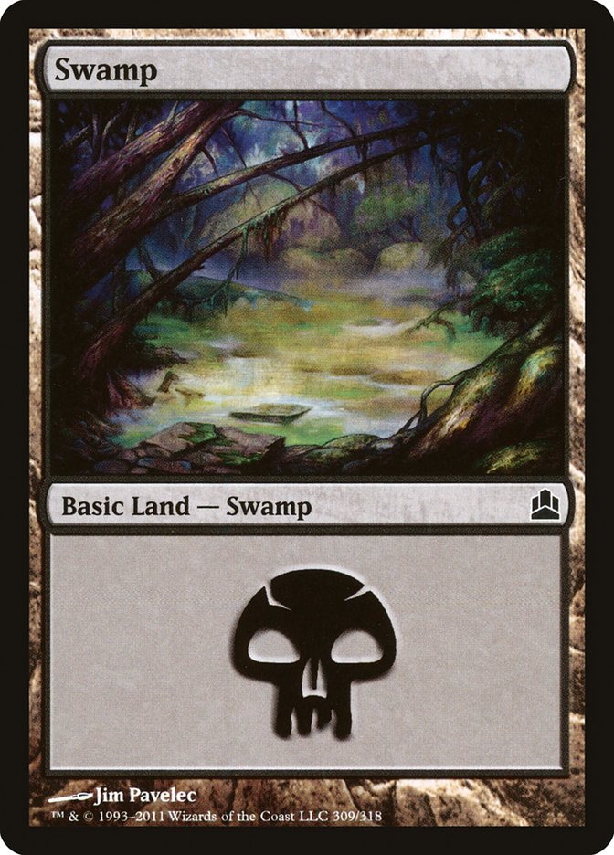 Swamp (309) [Commander 2011] | Boutique FDB TCG