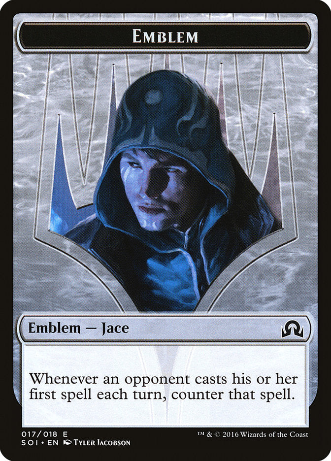 Jace, Unraveler of Secrets Emblem [Shadows over Innistrad Tokens] | Boutique FDB TCG