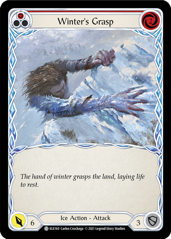 Winter's Grasp (Red) [ELE160] (Tales of Aria)  1st Edition Normal | Boutique FDB TCG