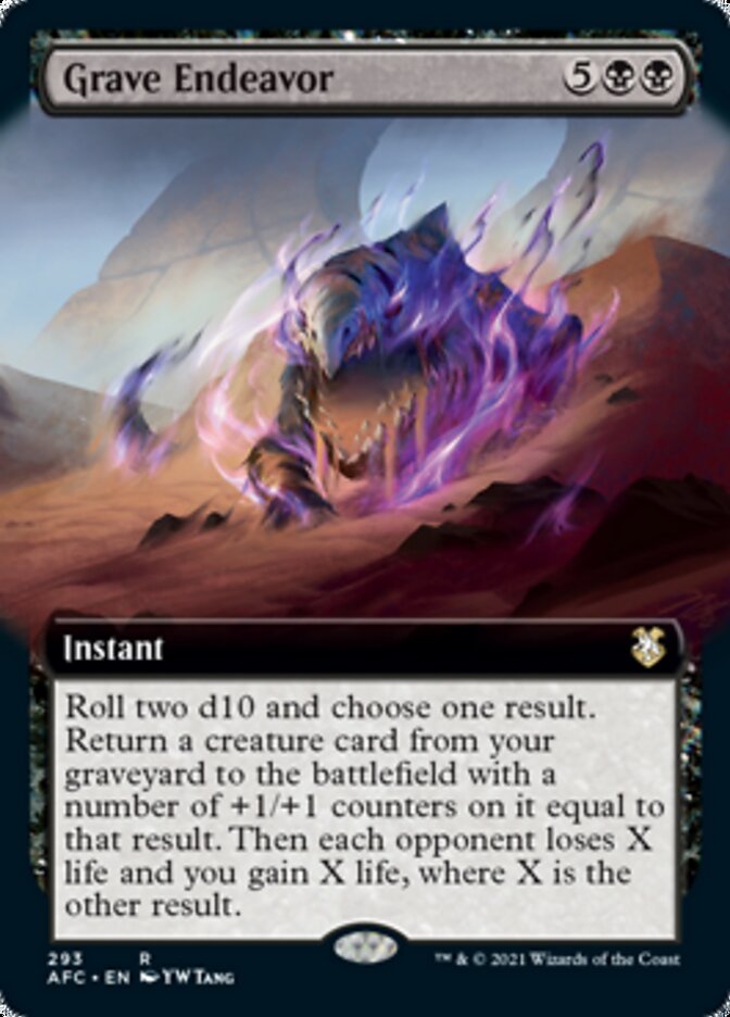 Grave Endeavor (Extended Art) [Dungeons & Dragons: Adventures in the Forgotten Realms Commander] | Boutique FDB TCG