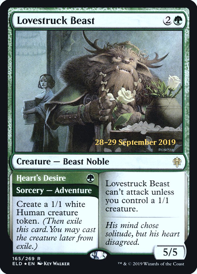 Lovestruck Beast // Heart's Desire [Throne of Eldraine Prerelease Promos] | Boutique FDB TCG