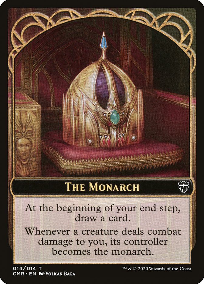 Elf Warrior // The Monarch Double-Sided Token [Commander Legends Tokens] | Boutique FDB TCG
