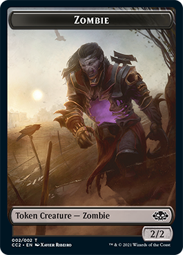 Snake // Zombie Double-Sided Token [Commander Collection: Black Tokens] | Boutique FDB TCG