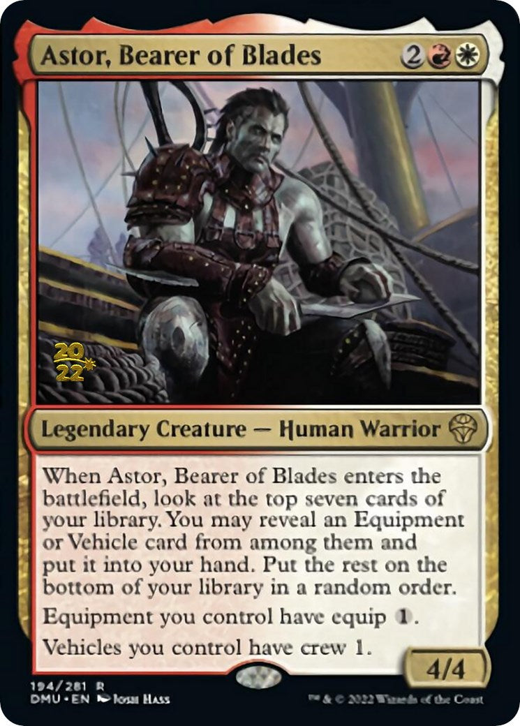 Astor, Bearer of Blades [Dominaria United Prerelease Promos] | Boutique FDB TCG