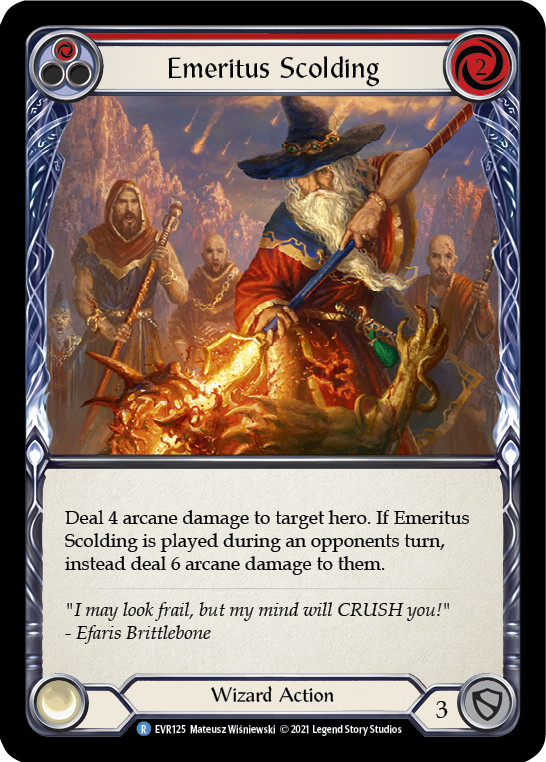 Emeritus Scolding (Red) [EVR125] (Everfest)  1st Edition Normal | Boutique FDB TCG