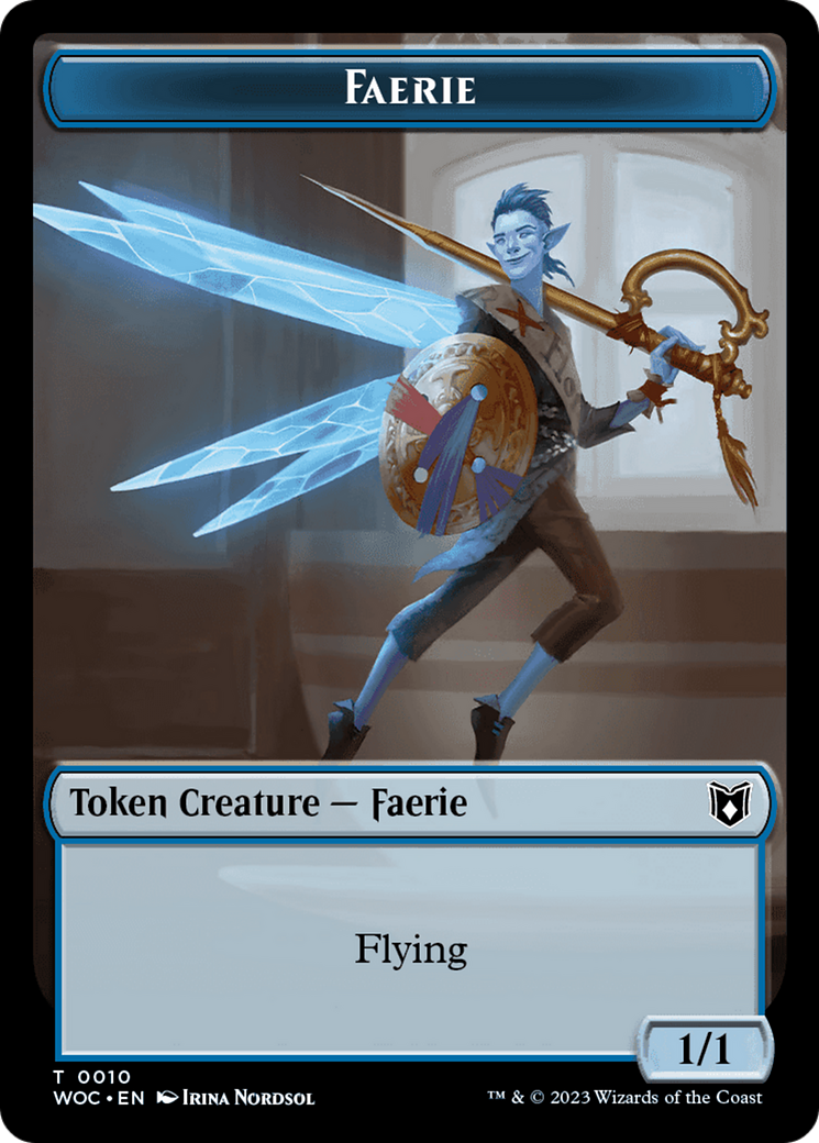 Faerie // Human Double-Sided Token [Wilds of Eldraine Commander Tokens] | Boutique FDB TCG