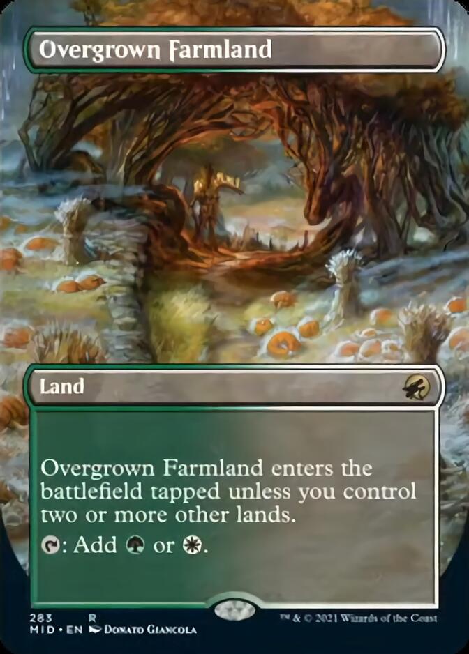 Overgrown Farmland (Borderless Alternate Art) [Innistrad: Midnight Hunt] | Boutique FDB TCG