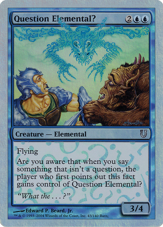 Question Elemental? (Alternate Foil) [Unhinged] | Boutique FDB TCG