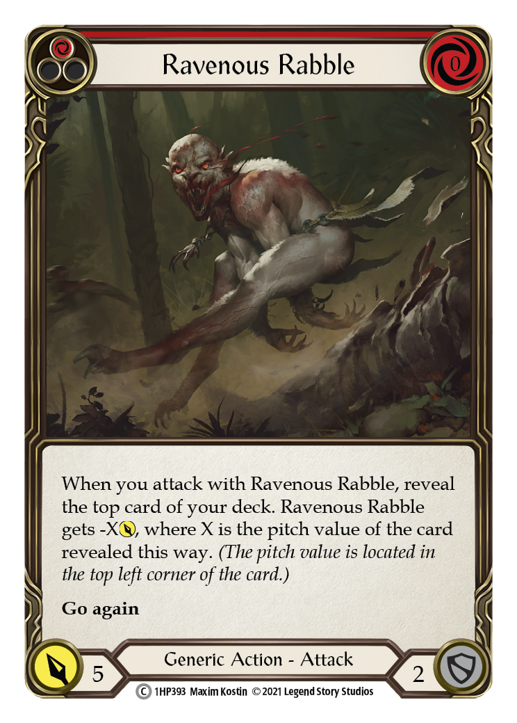 Ravenous Rabble (Red) [1HP393] (History Pack 1) | Boutique FDB TCG