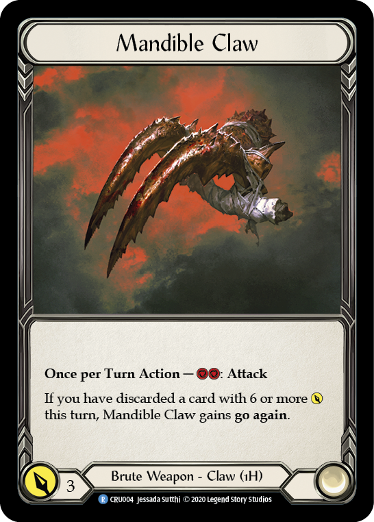 Mandible Claw [CRU004] (Crucible of War)  1st Edition Normal | Boutique FDB TCG