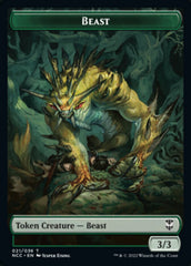 Plant // Beast Double-Sided Token [Streets of New Capenna Commander Tokens] | Boutique FDB TCG