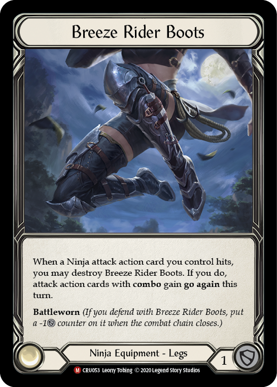 Breeze Rider Boots [CRU053] (Crucible of War)  1st Edition Cold Foil | Boutique FDB TCG