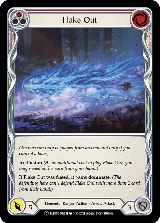 Flake Out (Red) [U-ELE056] (Tales of Aria Unlimited)  Unlimited Normal | Boutique FDB TCG