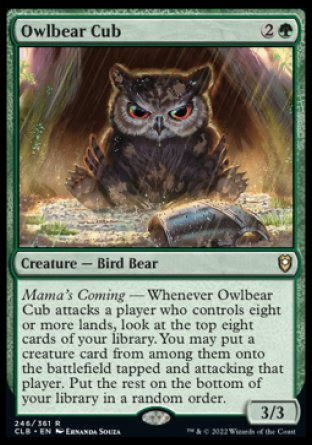 Owlbear Cub [Commander Legends: Battle for Baldur's Gate] | Boutique FDB TCG