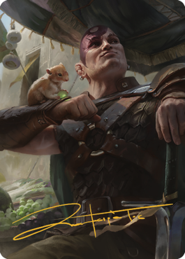 Minsc & Boo, Timeless Heroes Art Card (38) (Gold-Stamped Signature) [Commander Legends: Battle for Baldur's Gate Art Series] | Boutique FDB TCG
