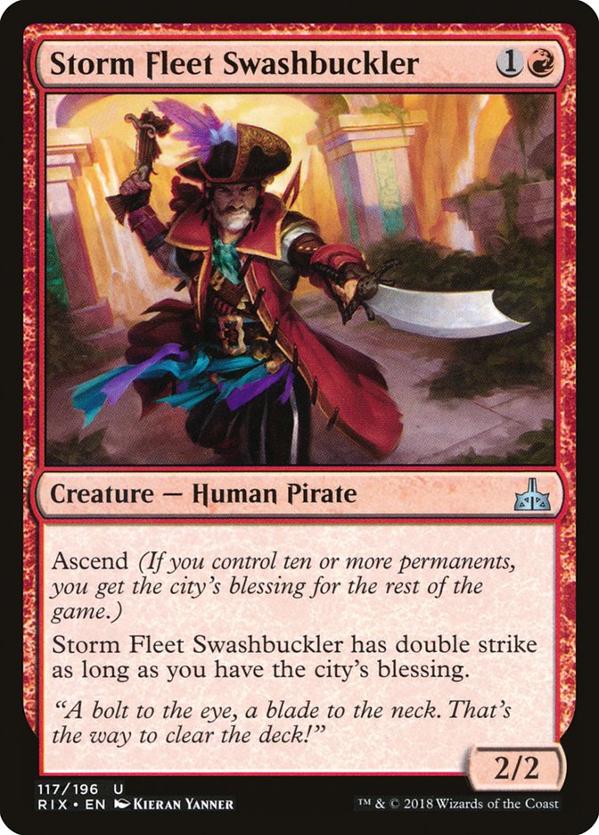 Storm Fleet Swashbuckler [Rivals of Ixalan] | Boutique FDB TCG