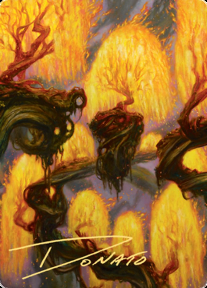 Grove of the Burnwillows Art Card (Gold-Stamped Signature) [Zendikar Rising Art Series] | Boutique FDB TCG