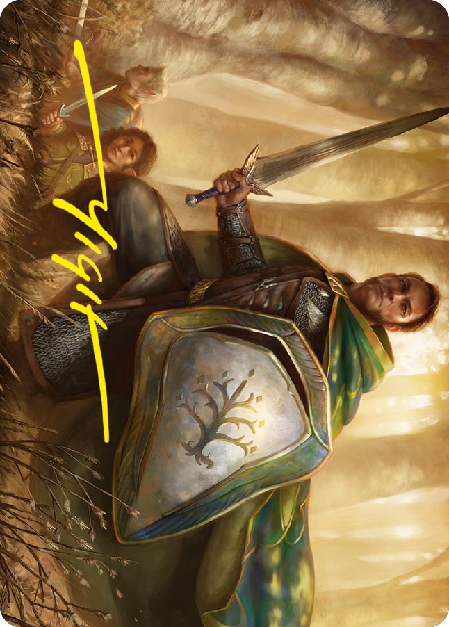 Boromir, Warden of the Tower Art Card (Gold-Stamped Signature) [The Lord of the Rings: Tales of Middle-earth Art Series] | Boutique FDB TCG