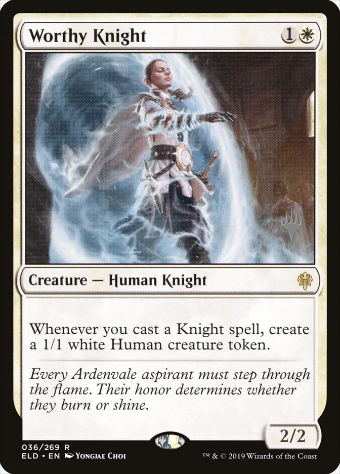 Worthy Knight (Promo Pack) [Throne of Eldraine Promos] | Boutique FDB TCG