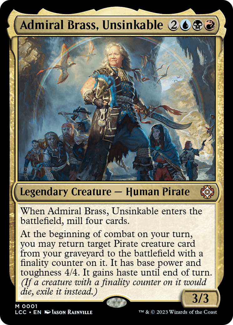 Admiral Brass, Unsinkable (Display Commander) [The Lost Caverns of Ixalan Commander] | Boutique FDB TCG
