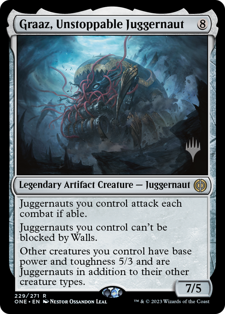 Graaz, Unstoppable Juggernaut (Promo Pack) [Phyrexia: All Will Be One Promos] | Boutique FDB TCG