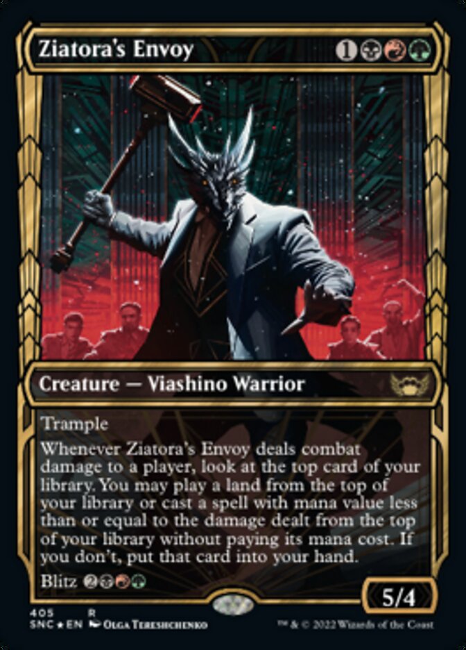 Ziatora's Envoy (Showcase Golden Age Gilded Foil) [Streets of New Capenna] | Boutique FDB TCG