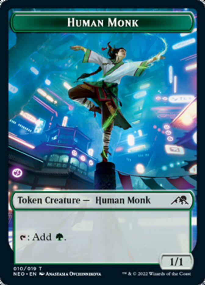 Human Monk Token [Kamigawa: Neon Dynasty Tokens] | Boutique FDB TCG