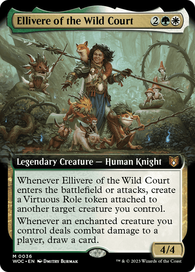 Ellivere of the Wild Court (Extended Art) [Wilds of Eldraine Commander] | Boutique FDB TCG