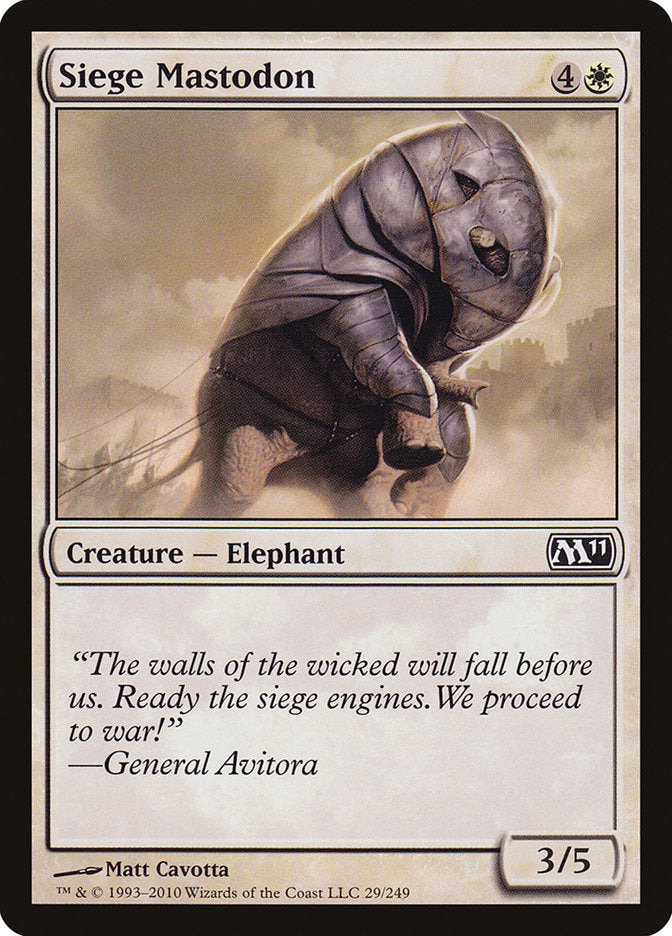 Siege Mastodon [Magic 2011] | Boutique FDB TCG