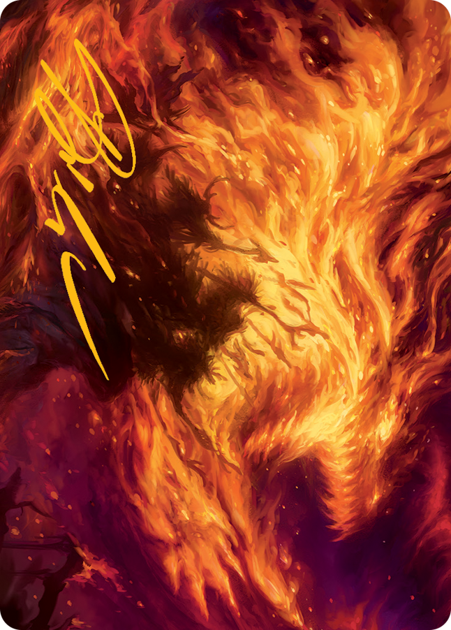 Stoke the Flames Art Card (Gold-Stamped Signature) [March of the Machine Art Series] | Boutique FDB TCG