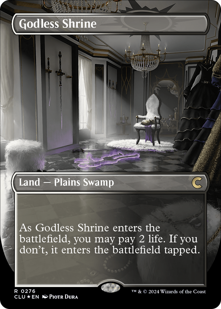 Godless Shrine (Borderless) [Ravnica: Clue Edition] | Boutique FDB TCG