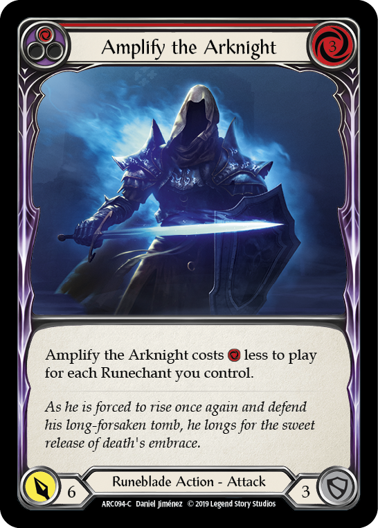 Amplify the Arknight (Red) [ARC094-C] (Arcane Rising)  1st Edition Normal | Boutique FDB TCG