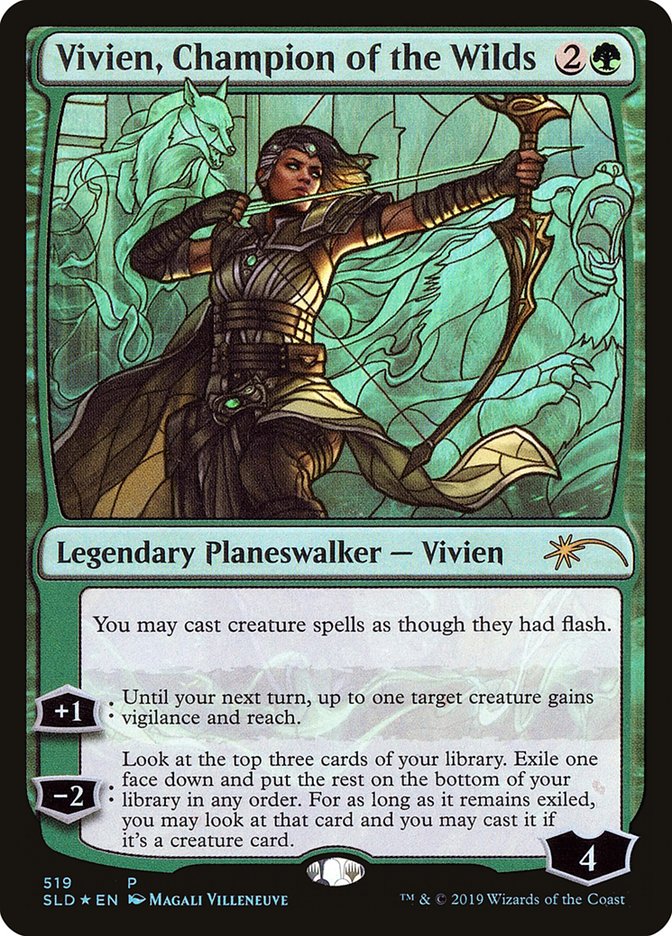 Vivien, Champion of the Wilds (Stained Glass) [Secret Lair Drop Promos] | Boutique FDB TCG