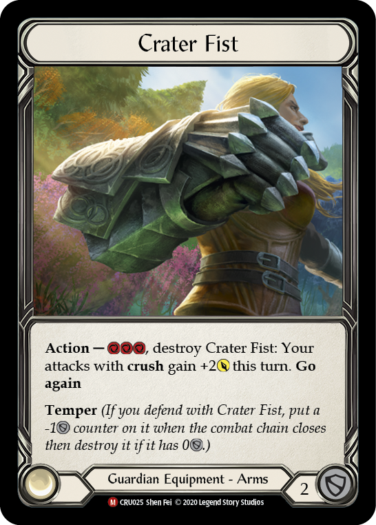 Crater Fist [CRU025] (Crucible of War)  1st Edition Cold Foil | Boutique FDB TCG