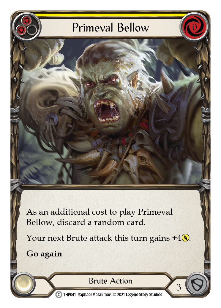 Primeval Bellow (Yellow) [1HP041] (History Pack 1) | Boutique FDB TCG