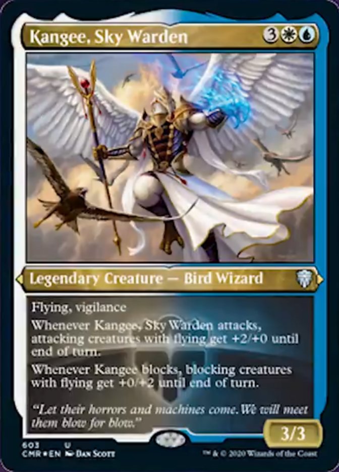 Kangee, Sky Warden (Etched) [Commander Legends] | Boutique FDB TCG