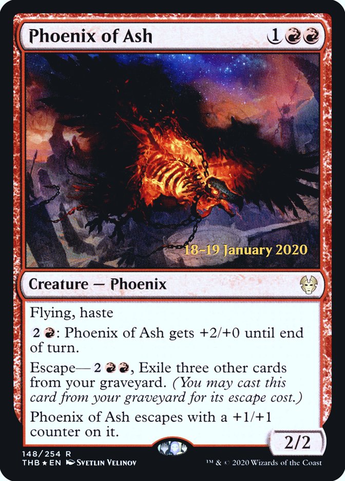 Phoenix of Ash [Theros Beyond Death Prerelease Promos] | Boutique FDB TCG