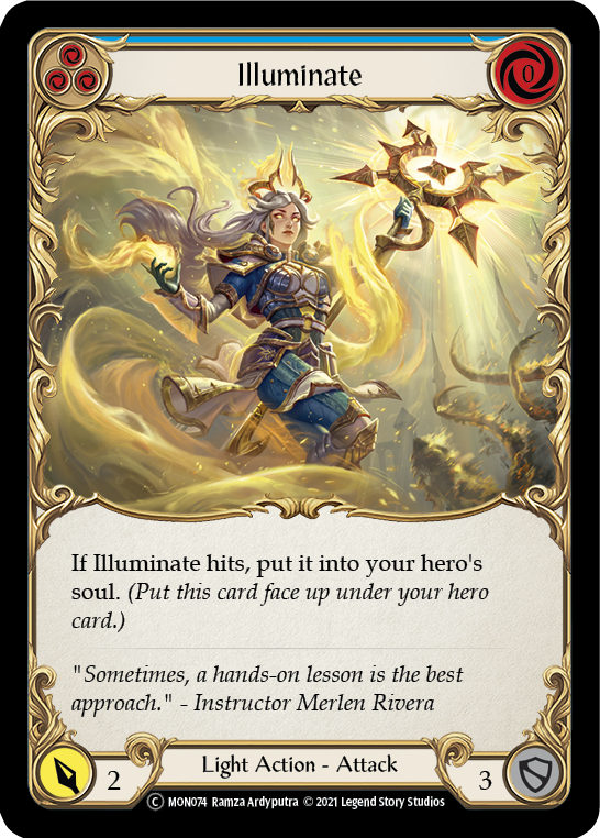 Illuminate (Blue) [U-MON074-RF] (Monarch Unlimited)  Unlimited Rainbow Foil | Boutique FDB TCG