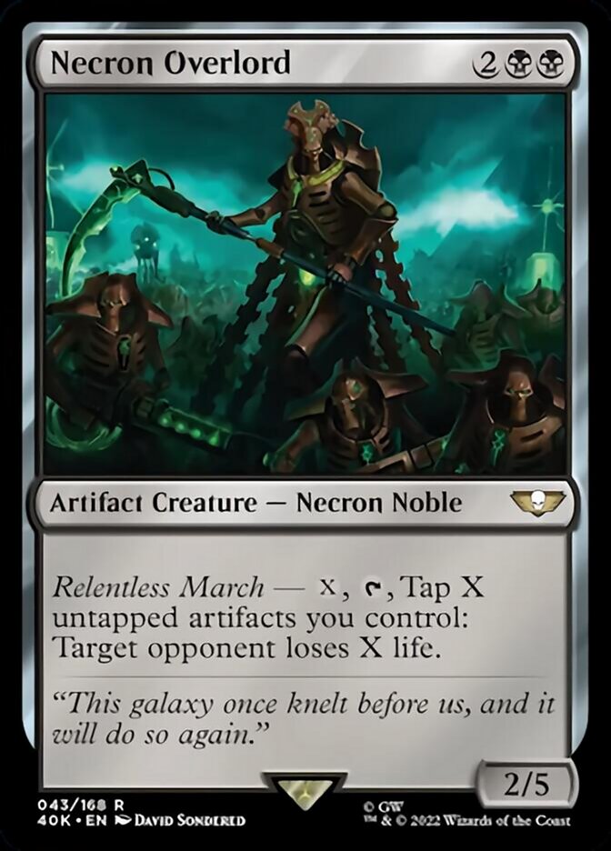 Necron Overlord (Surge Foil) [Warhammer 40,000] | Boutique FDB TCG