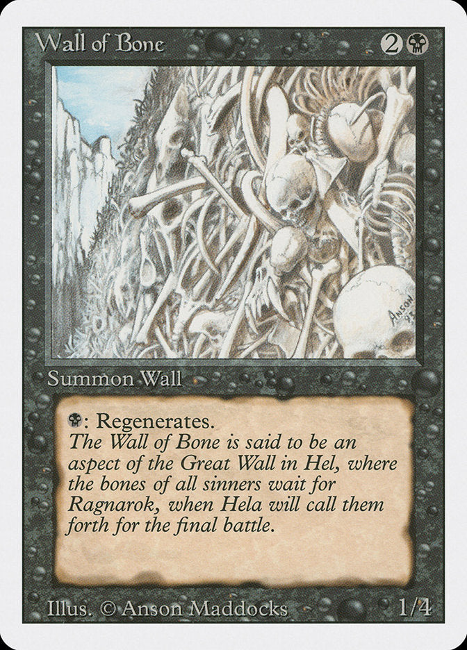 Wall of Bone [Revised Edition] | Boutique FDB TCG