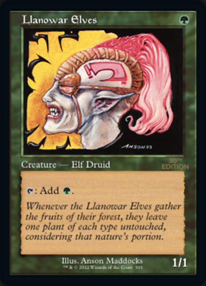 Llanowar Elves (Retro) [30th Anniversary Edition] | Boutique FDB TCG