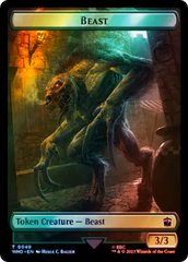 Soldier // Beast Double-Sided Token (Surge Foil) [Doctor Who Tokens] | Boutique FDB TCG