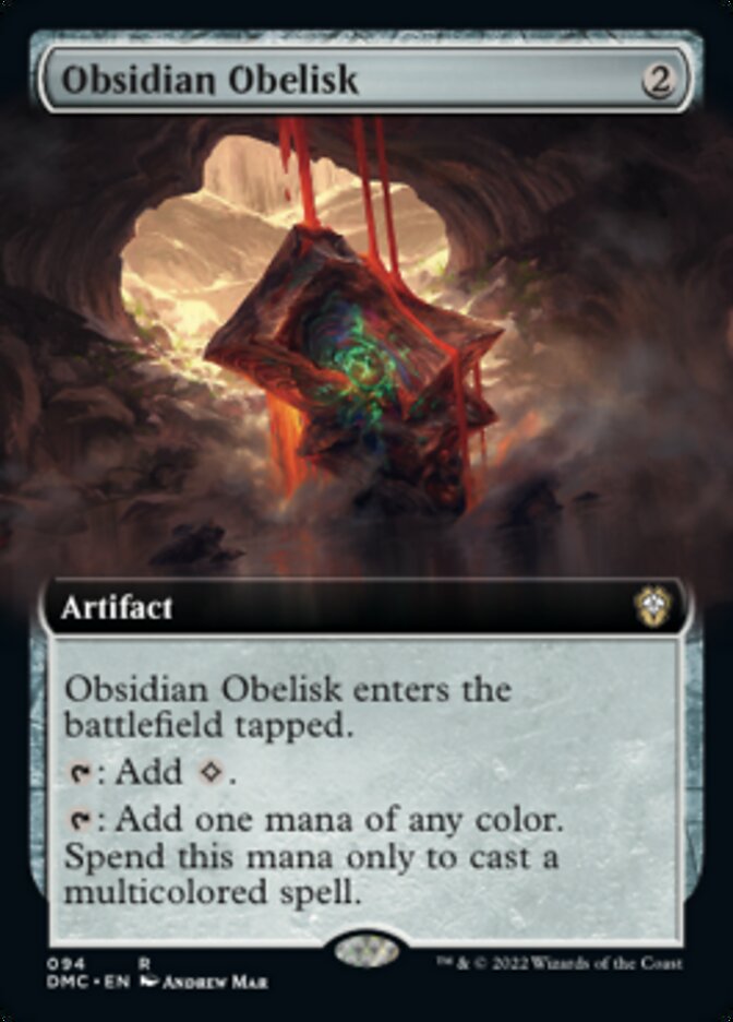 Obsidian Obelisk (Extended Art) [Dominaria United Commander] | Boutique FDB TCG