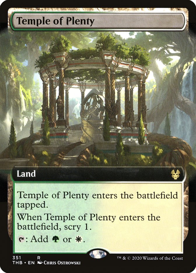 Temple of Plenty (Extended Art) [Theros Beyond Death] | Boutique FDB TCG