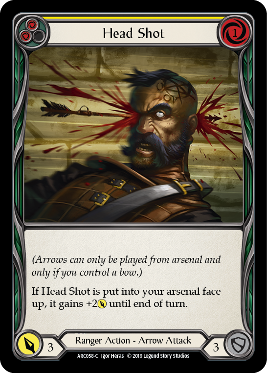 Head Shot (Yellow) [ARC058-C] (Arcane Rising)  1st Edition Normal | Boutique FDB TCG