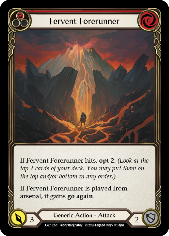 Fervent Forerunner (Red) [ARC182-C] (Arcane Rising)  1st Edition Normal | Boutique FDB TCG